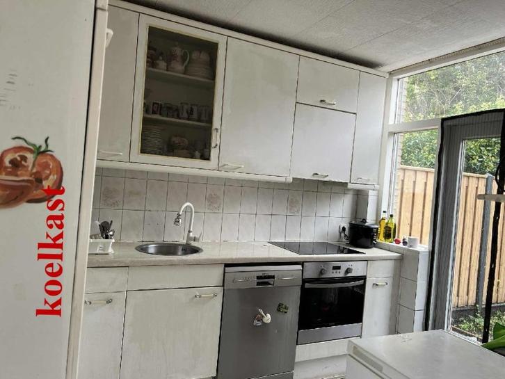 witte, Huis en Inrichting, Keuken | Complete keukens, Gebruikt, Enkelwandige keuken, Wit, Kunststof, Ophalen