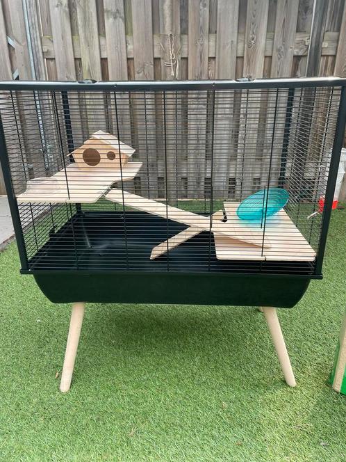 Royale hamsterhok op pootjes compleet met accessoires etc, Dieren en Toebehoren, Knaagdieren en Konijnen | Hokken en Kooien, Gebruikt