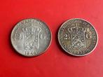 2x rijksdaalder (1932/NL, 1944/Curacao) Wilhelmina, Postzegels en Munten, Munten | Nederland, Setje, Zilver, Ophalen of Verzenden
