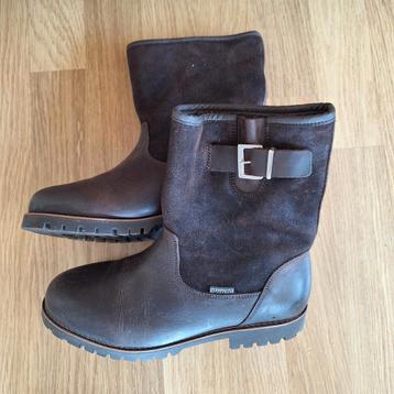 Halfhoge herenlaarzen bruin leer/suede maat 43 Human nature beschikbaar voor biedingen