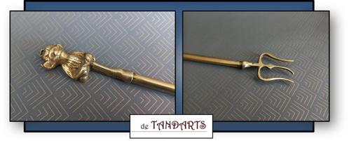 Messing Lincoln Imp drietand vork, 47 cm lang, Antiek en Kunst, Antiek | Woonaccessoires, Ophalen of Verzenden