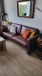 Leren bank bruin, Ophalen of Verzenden, Zo goed als nieuw