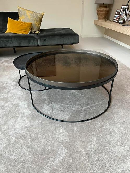 Ethnicraft salon tafel met dienblad set Large, Huis en Inrichting, Tafels | Salontafels, Zo goed als nieuw, Minder dan 50 cm, 50 tot 100 cm