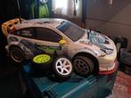 RC rallyautos 1/10l. Nitro, Ophalen of Verzenden, Gebruikt, Nitro, Auto onroad