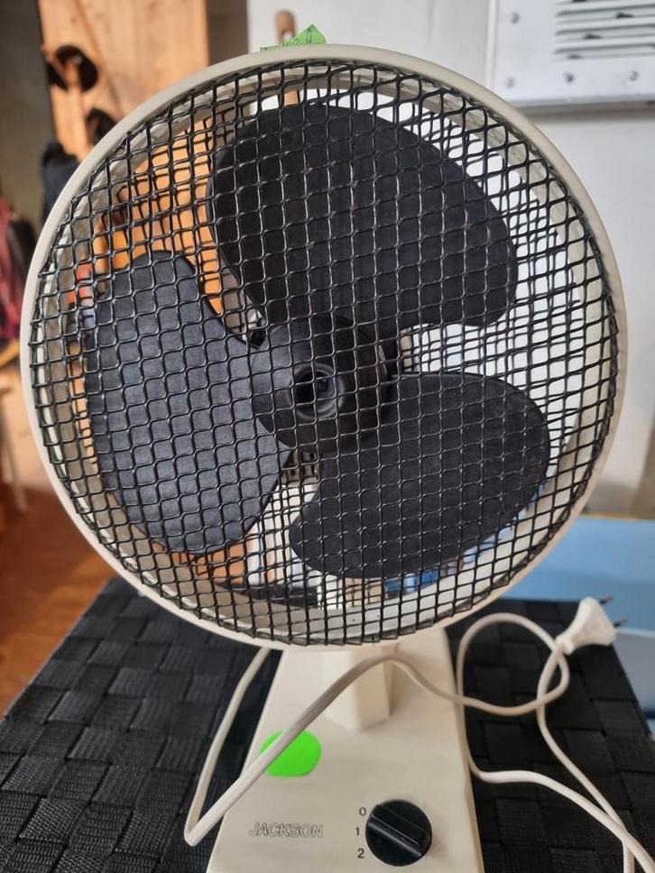 Vintage ventilator, Jackson. WD-18., Witgoed en Apparatuur, Ventilatoren, Tafelventilator, Ophalen of Verzenden