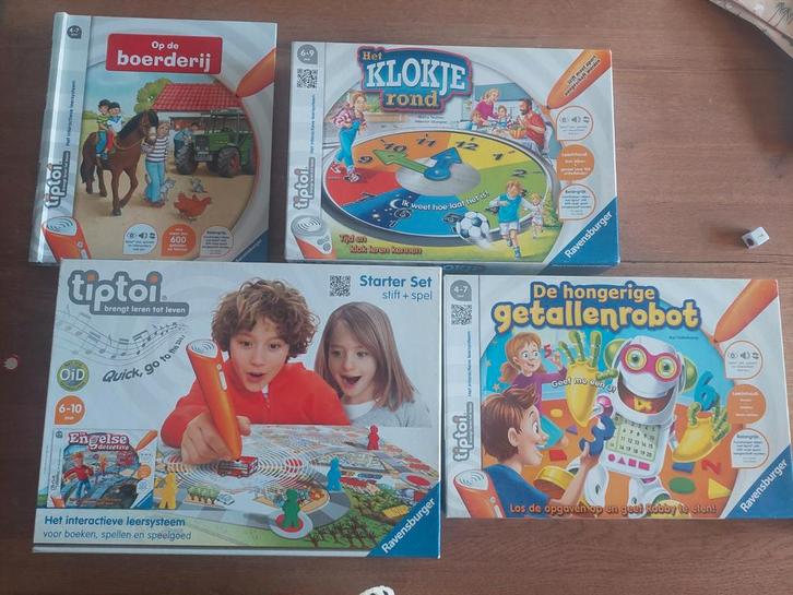 Tiptoi Spellen en Boek. Exclusief pen, Hobby en Vrije tijd, Gezelschapsspellen | Bordspellen, Zo goed als nieuw, Een of twee spelers