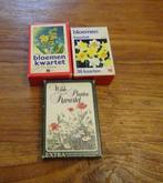 3 Oud bloemen kwartet., Verzamelen, Speelkaarten, Jokers en Kwartetten, Ophalen of Verzenden, Gebruikt, Kwartet(ten)
