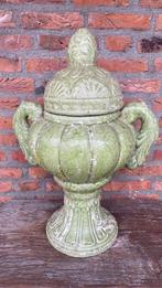 Antieke bloempot met deksel, Ophalen of Verzenden, Zo goed als nieuw, Steen, Overige typen