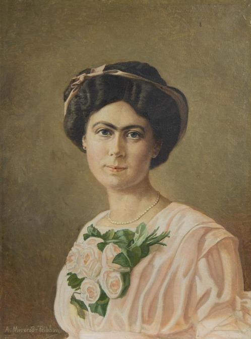 Henri Albert Morerod-Triphon, 1871–1948) Antiek schilderij, Antiek en Kunst, Kunst | Schilderijen | Klassiek, Ophalen of Verzenden