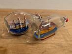2x scheepje in fles, schaalmodellen, Ophalen of Verzenden, Gebruikt, Zeilboot, Schaalmodel