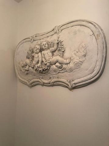 Prachtige, Zware Plaque met Engelen. beschikbaar voor biedingen