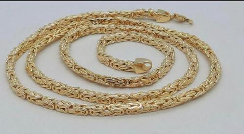 Prachtige 14k gouden koningsketting, Sieraden, Tassen en Uiterlijk, Armbanden, Zo goed als nieuw, Goud, Ophalen of Verzenden