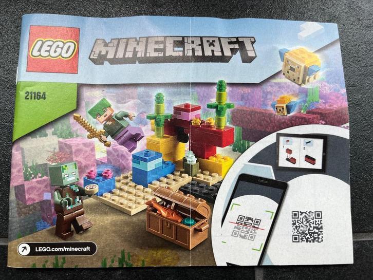 LEGO  Minecraft  Het koraalrif 21164, Kinderen en Baby's, Speelgoed | Duplo en Lego, Zo goed als nieuw, Lego, Complete set, Ophalen of Verzenden