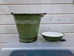 Emaille emmer aardappelen en schaaltje, Antiek en Kunst, Ophalen of Verzenden
