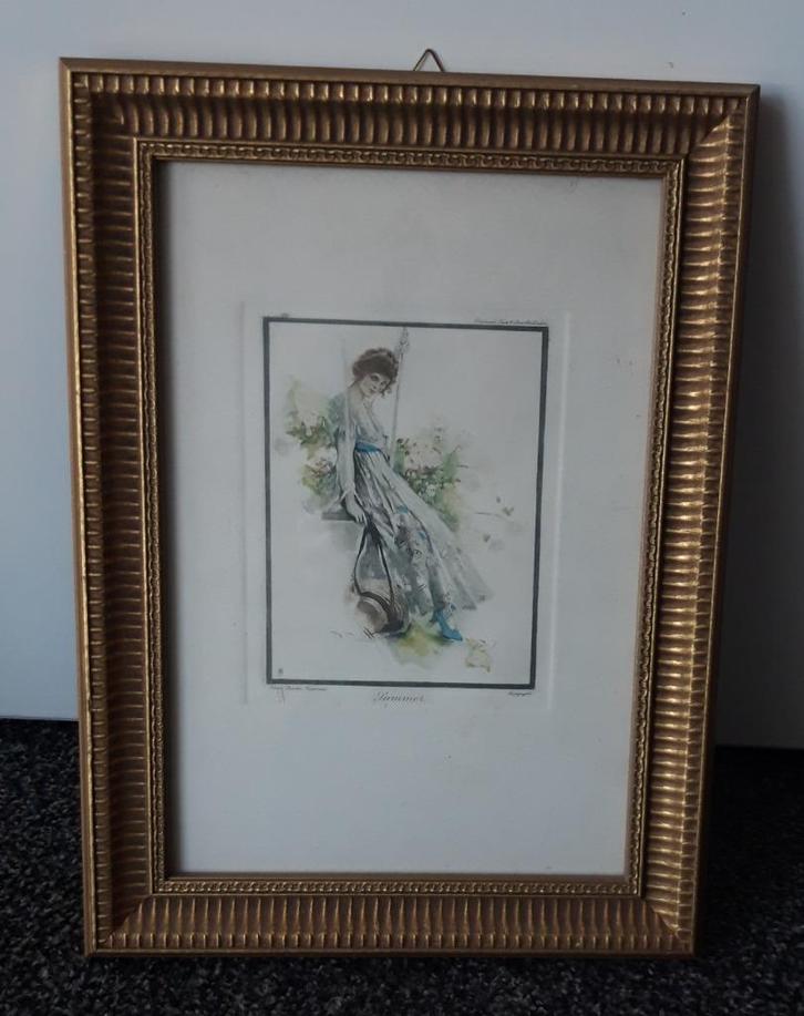 Raphael Tuck and Sons prent, Antiek en Kunst, Curiosa en Brocante, Verzenden