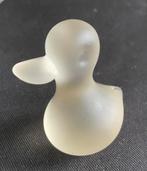 2 Glas sculpturen van een eend en slak., Ophalen