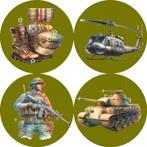 CD346 ouwel leger 20x4,7cm eetbare cupcake rondjes vers, Nieuw, Versiering, Cupcakes, Ophalen of Verzenden