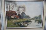 Tienhoven op oud schilderij van Jan Kelderman, Ophalen of Verzenden