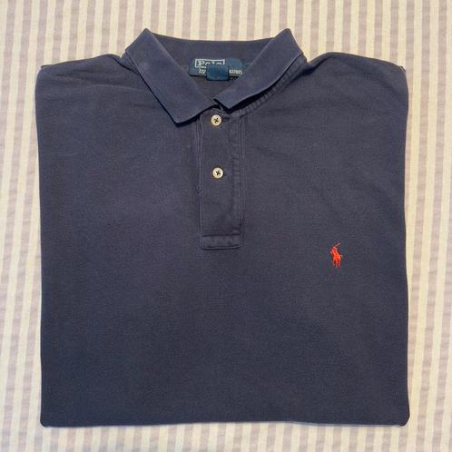 Vintage Polo Ralph Lauren navy blauwe polo - maat L, Kleding | Heren, Polo's, Zo goed als nieuw, Maat 52/54 (L), Blauw, Verzenden