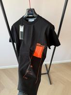 Stone island t-shirt print zwart oranje, Verzenden, Nieuw, Maat 48/50 (M), Zwart