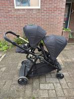 Zwarte Duo Buggy met 3e Zitje, Gebruikt, Duowagen, Ophalen, Kinderwagen