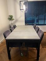 Eetkamer tafel, beton met stalen onderstel, Ophalen, Gebruikt, Industrieel