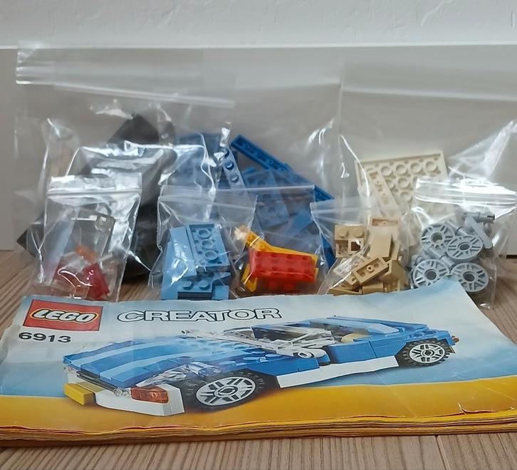 Lego creator 3 in 1 6913 blauwe sportwagen, Kinderen en Baby's, Speelgoed | Duplo en Lego, Zo goed als nieuw, Lego, Complete set
