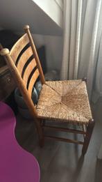 Zes rieten stoelen, Huis en Inrichting, Ophalen, Gebruikt, Bruin, Vijf, Zes of meer stoelen