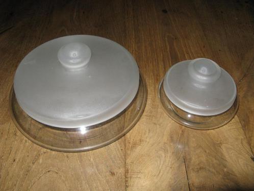 Leerdam vintage koekschaal + bonbonschaaltje, Antiek en Kunst, Antiek | Glas en Kristal, Ophalen of Verzenden
