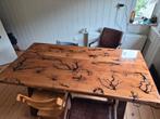 Maatwer Lichtenberg Verbranding op Hout   tafel stoel meubel, 200 cm of meer, Overige vormen, Unieke patronen, Ophalen