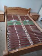 Grenen bed ombouw 140x200 en 2 nachtkastjes, Huis en Inrichting, Slaapkamer | Bedden, Ophalen, Gebruikt, Tweepersoons, 140 cm