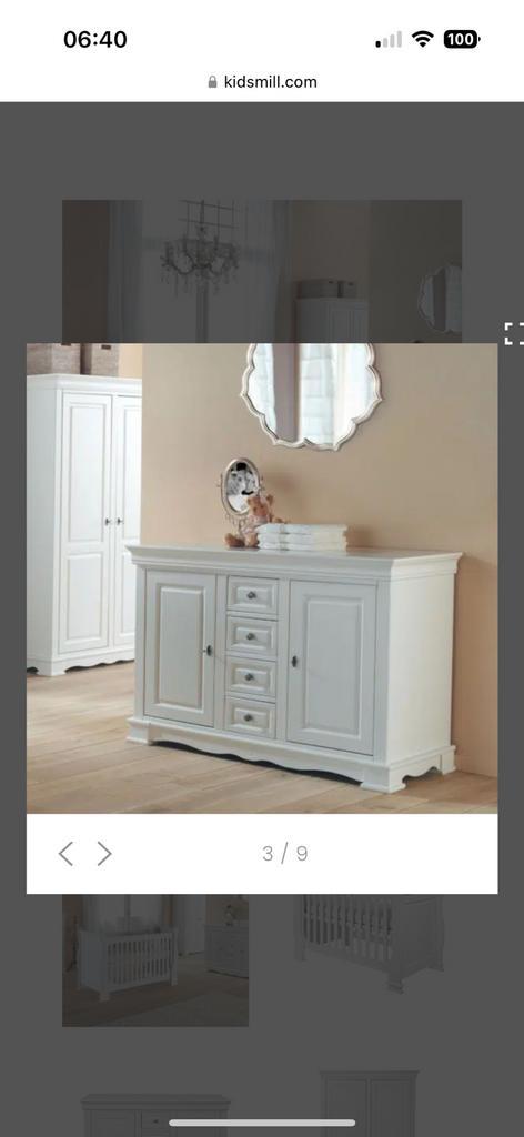 Commode en wandrek babykamer Louise de Phillipe, Kinderen en Baby's, Kinderkamer | Complete kinderkamers, Gebruikt, Jongetje of Meisje