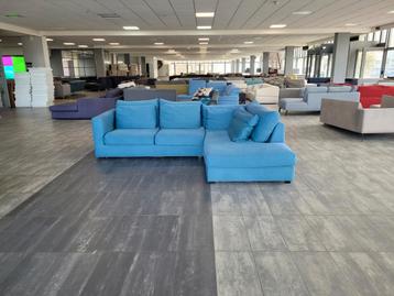 Hoekbank plofbank lounge lichtblauw 290x225 | BEZORGEN beschikbaar voor biedingen