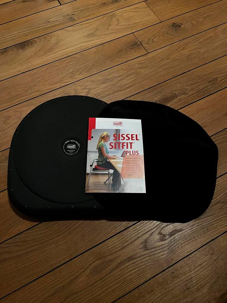 Sissel Sitfit Plus Zwart Zitkussen, Huis en Inrichting, Stoelen, Zo goed als nieuw, Eén, Stof, Zwart, Ophalen