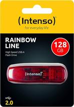 Intenso Rainbow Line USB-stick 128 GB USB 2.0 Rood (transpar, Computers en Software, USB Sticks, Nieuw, Intenso, Ophalen of Verzenden