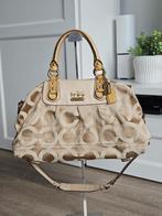 Coach Madison Sabrina Op Art tas met schouderriem, Ophalen of Verzenden, Gebruikt, Beige, Handtas