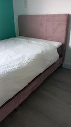 € 40 !!! Fluweel paars 1 persoons bed met matras en topper, Kinderen en Baby's, Kinderkamer | Bedden, Ophalen, 85 tot 100 cm, Zo goed als nieuw