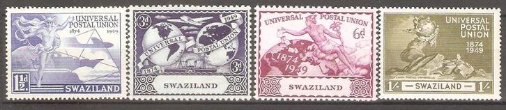 Swaziland PF SG 48-51 Achter verkleuring Omnibus 1949 UPU, Postzegels en Munten, Postzegels | Afrika, Postfris, Overige landen