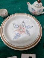 mini servies met bloem roze, Antiek en Kunst, Antiek | Servies compleet, Ophalen of Verzenden