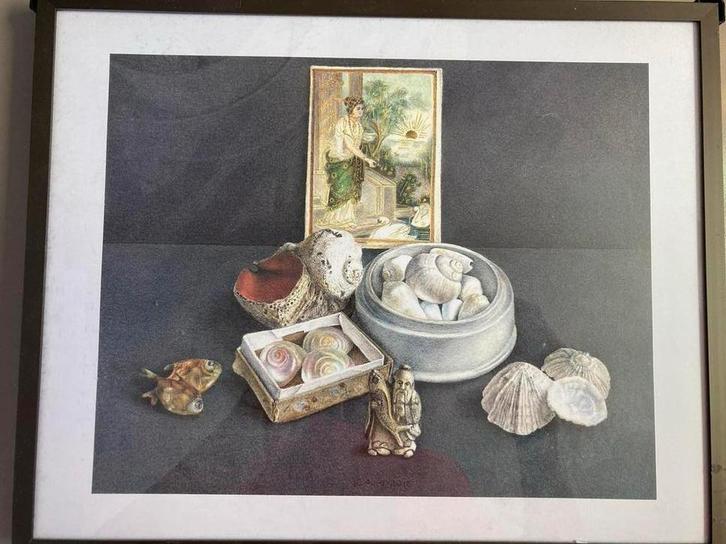 Litho Chris Herenius - Ingelijst, Antiek en Kunst, Kunst | Tekeningen en Foto's, Ophalen of Verzenden