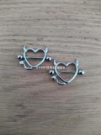 Nieuwe tepelpiercing. Duivelhartje. Zilver., Ophalen of Verzenden, Zo goed als nieuw, Staal, Oor- of Traguspiercing