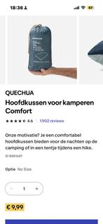 QUECHUA Hoofdkussen voor kamperen Comfort, Ophalen of Verzenden