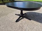 Eettafel zwart, Huis en Inrichting, Tafels | Eettafels, Ophalen, Gebruikt, Vier personen, Ovaal