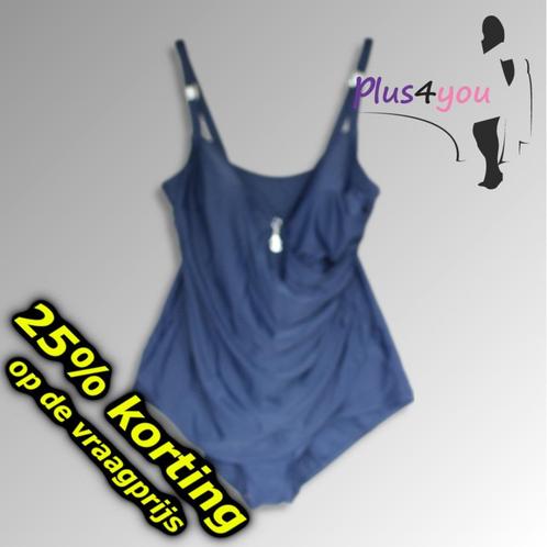 29972 Zgan Blauw badpak Caribia mt 46 D  D29, Kleding | Dames, Grote Maten, Zo goed als nieuw, Overige typen, Overige kleuren
