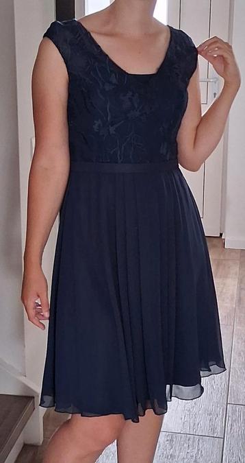 Blauwe gala cocktailjurk maat 40 beschikbaar voor biedingen