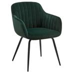 2 groene Como stoelen van Kwantum - Zo goed als nieuw!, Huis en Inrichting, Stoelen, Ophalen, Twee, Overige kleuren, Modern , velours