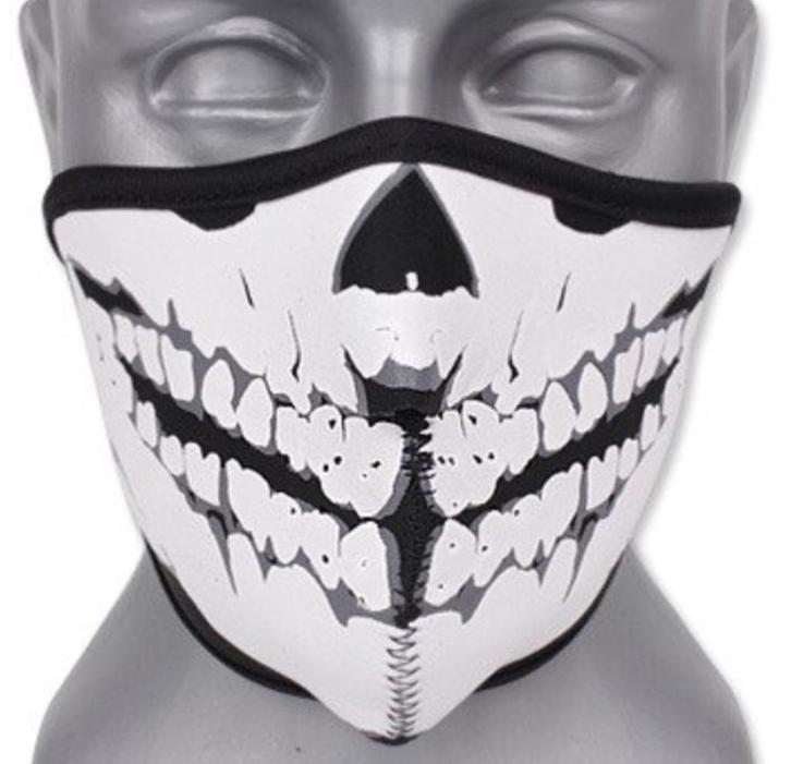 Bikermask skull motor masker halfface mask motorkleding, Motoren, Kleding | Motorkleding, Overige typen, Dames, Heren, Nieuw met kaartje