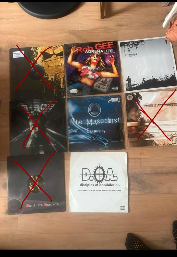 Hardcore/Gabber Vinyl Collectie - ook los te koop, Cd's en Dvd's, Vinyl | Dance en House, Gebruikt, Overige genres, 12 inch, Ophalen of Verzenden