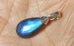 925 zilveren hanger met natuurlijke Labradoriet steen, Sieraden, Tassen en Uiterlijk, Kettinghangers, O.T., Blauw, Nieuw, Ophalen of Verzenden