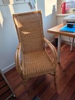 Prachtige rieten stoel uit de jaren 80, Ophalen, Bruin, Vintage, Riet of Rotan